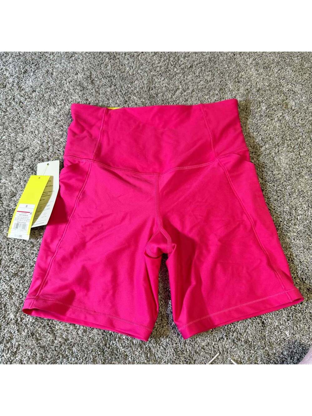 All in Motion Effortless Support High Rise 6" Bike Shorts Size S Berry Pink NWT